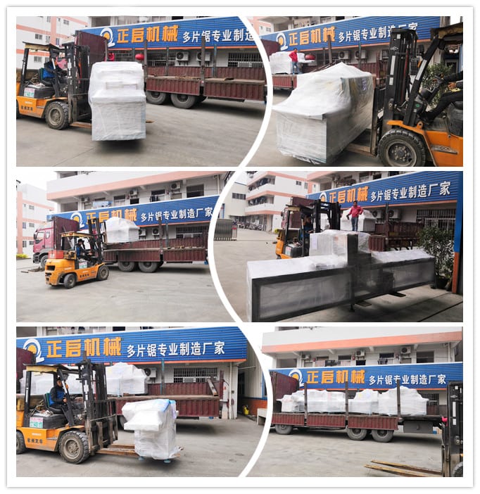 2019年1月發(fā)往尼日利亞--半自動原木截斷機、ZQ250型原木多片