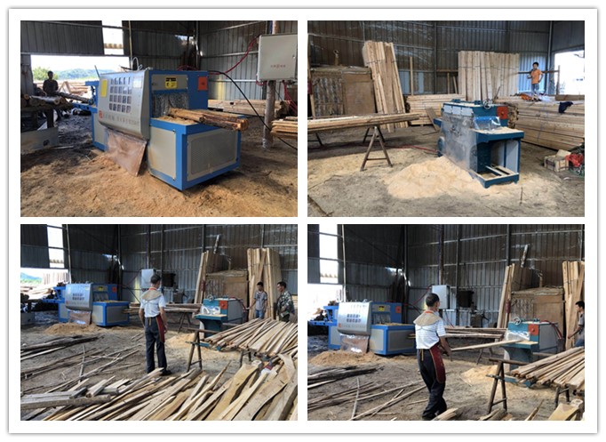 2018年6月湖南懷化雙排鏈原木多片鋸、小型方木多片鋸現(xiàn)場(chǎng)工