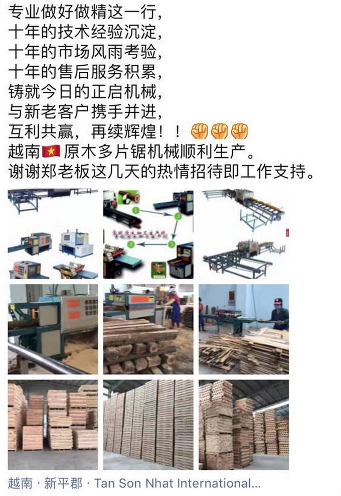 越南客戶-250原木多片鋸&nbsp;100方木多片鋸&nbsp;50清邊機(jī)