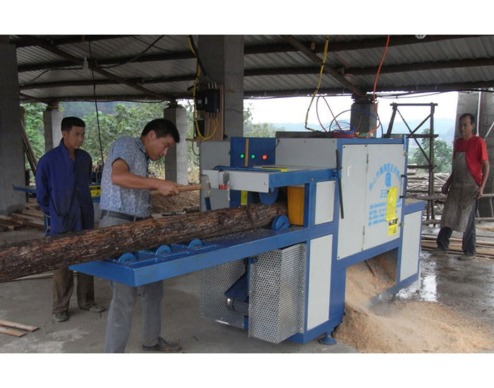 安徽蕪湖南陵鎮(zhèn)-圓木多片鋸250加工現(xiàn)場(chǎng)