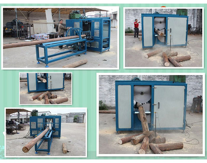 斷木機(jī)-截?cái)鄼C(jī)-能鋸直徑大500原木-客戶試機(jī)加工現(xiàn)場